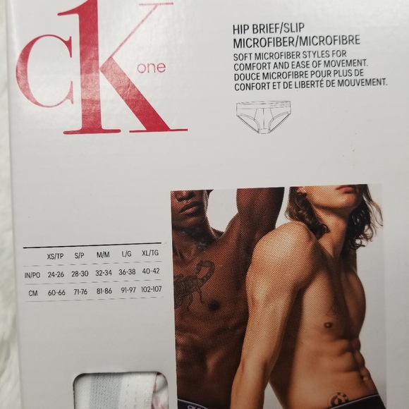 Calvin Klein CK One Cotton Stretch Hip Brief, Lilium Print/Strawberry Shake, XL - Picture 6 of 6